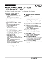 Datasheet Am29LV800BB-90DG5I manufacturer AMD