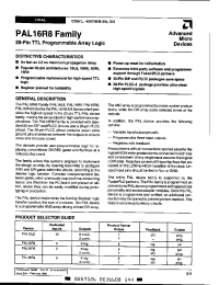 Datasheet PAL16L-52DC manufacturer AMD
