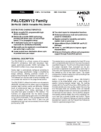 Datasheet PALCE26V12H-15JC manufacturer AMD