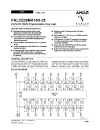 Datasheet PALCE29MA16 manufacturer AMD