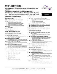 Datasheet S71PL129JB0BAW9U manufacturer AMD