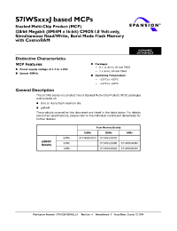 Datasheet S71WS256JC0BAITY manufacturer AMD