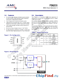Datasheet FS6205-01 manufacturer AMI