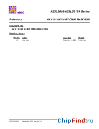 Datasheet A23L2616M-100 manufacturer AMICC