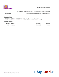 Datasheet A29DL322UV-70 manufacturer AMICC