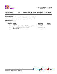 Datasheet A42L2604S manufacturer AMICC