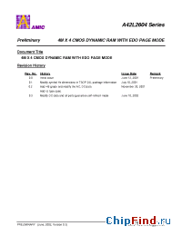 Datasheet A42L2604V-50U manufacturer AMICC