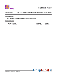 Datasheet A42U0616S производства AMICC