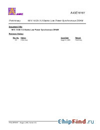 Datasheet A43E16161 manufacturer AMICC