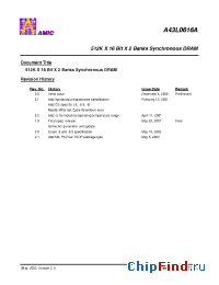Datasheet A43L0616AV-6F производства AMICC