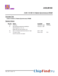 Datasheet A43L0616AV-7 manufacturer AMICC