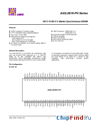 Datasheet A43L2616-PH manufacturer AMICC