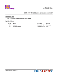 Datasheet A43L8316AV-7 manufacturer AMICC