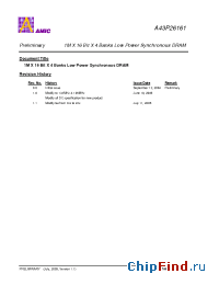 Datasheet A43P26161G-75U manufacturer AMICC