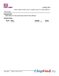 Datasheet A49FL004TX-33 производства AMICC