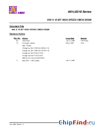 Datasheet A61L6316-15 manufacturer AMICC
