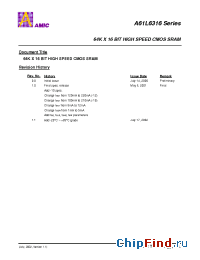 Datasheet A61L6316S-12 manufacturer AMICC