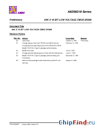 Datasheet A62S6316G-70SI manufacturer AMICC
