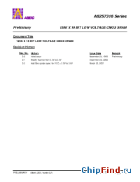 Datasheet A62S7316V-55S manufacturer AMICC