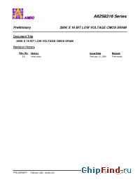 Datasheet A62S8316V-70SI manufacturer AMICC