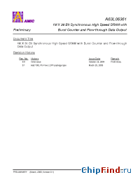 Datasheet A63L06361E-6.5F manufacturer AMICC