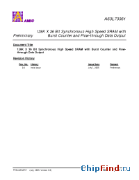 Datasheet A63L73361E-7.5 manufacturer AMICC