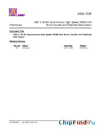 Datasheet A63L7336E-2.8 manufacturer AMICC