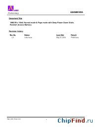 Datasheet A64S06162AG-70F manufacturer AMICC