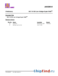Datasheet A64S0616G-70I производства AMICC