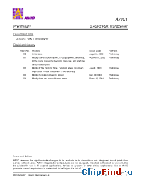 Datasheet A71P024P01Q manufacturer AMICC