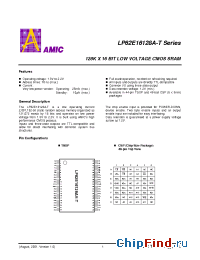 Datasheet LP62E16128A manufacturer AMICC