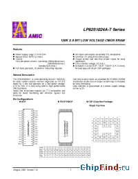 Datasheet LP62S1024AM-70LLT manufacturer AMICC