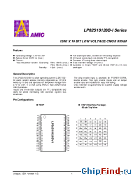 Datasheet LP62S16128BU-55LLI manufacturer AMICC