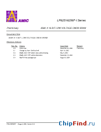 Datasheet LP62S16256FU-70LLIF manufacturer AMICC