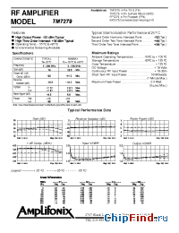 Datasheet TM7279 manufacturer Amplifonix