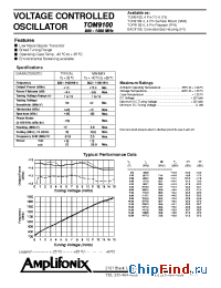 Datasheet TOM9100 manufacturer Amplifonix