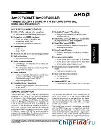 Datasheet AM29F400AT manufacturer Advanced Micro Systems
