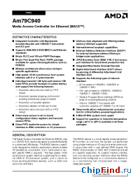 Datasheet Am79C940VC manufacturer Advanced Micro Systems