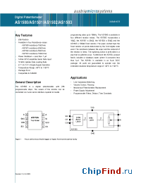 Datasheet AS1501-TZ manufacturer AMSCO