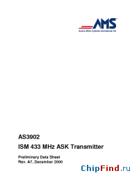 Datasheet AS3902 manufacturer AMSCO