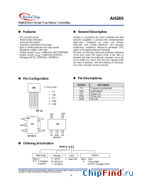 Datasheet AH285B-PLA manufacturer Anachip