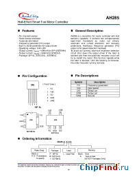 Datasheet AH285-PL manufacturer Anachip
