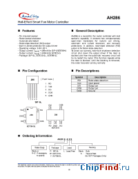 Datasheet AH286B-PL manufacturer Anachip