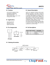 Datasheet AH375KPLA manufacturer Anachip