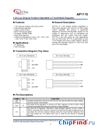 Datasheet AP1115AV15LA manufacturer Anachip