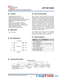 Datasheet AP1301D-SPA manufacturer Anachip