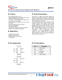 Datasheet AP131-15W manufacturer Anachip