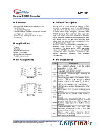 Datasheet AP1601 manufacturer Anachip