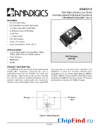 Datasheet AGB3312 manufacturer Anadigics