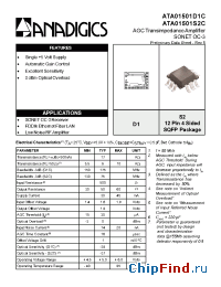 Datasheet ATA01501D1C manufacturer Anadigics